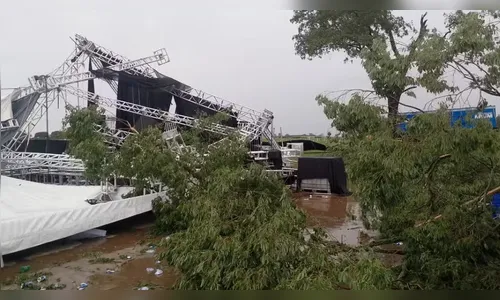 Estrutura de festa desaba com chuva matando 1 e deixando 40 feridos