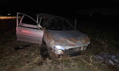 Motorista fica ferido após capotamento na PR-466, em Borrazópolis