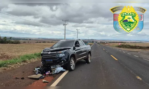 Acidente com moto deixa adolescente ferido em Alvorada do Sul