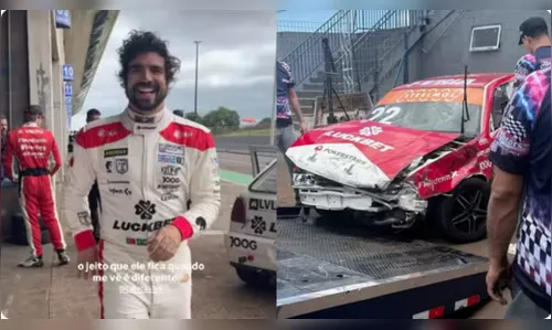 Caio Castro sofre acidente durante treino no Paraná