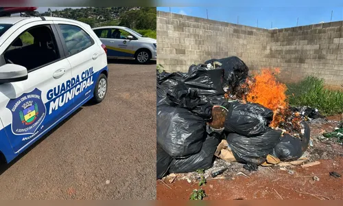 Guarda Civil flagra homens fazendo descarte irregular em Apucarana