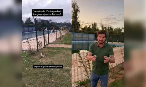 Prefeito de Arapongas denuncia vandalismo em piscina do Interlagos