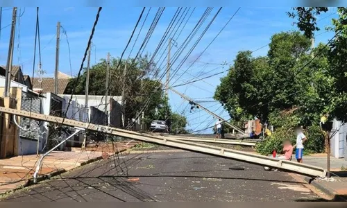 Temporal derrubou 95 postes de energia em Bom Sucesso, diz Copel