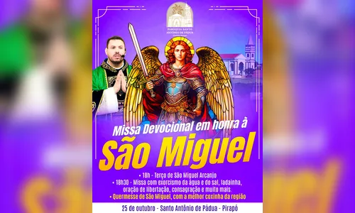 Paróquia de Pirapó realiza missa em honra a São Miguel