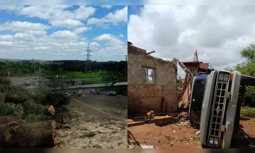 Temporal devasta Mauá da Serra; casas ficaram destelhadas e sem luz