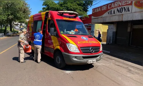 Motociclista fica ferido após colisão com camionete em Apucarana