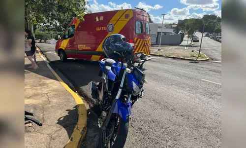 Motociclista sofre fratura no braço após acidente em Apucarana