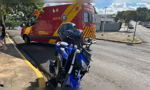 Motociclista sofre fratura no braço após acidente em Apucarana