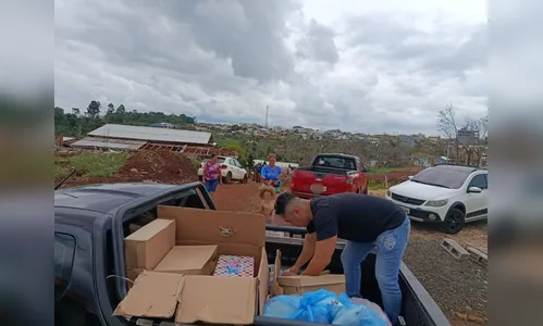 Apucaranense viaja a Rio Bonito do Iguaçu e faz apelo por doações