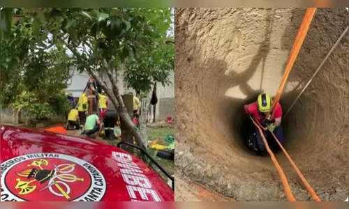 Mulher cai em poço e homem que tenta ajudar também fica preso em SC