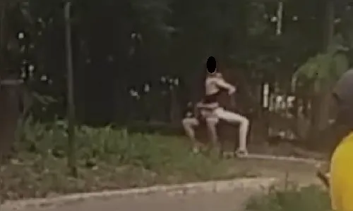 Casal é pego fazendo sexo em banco de bosque à luz do dia em Londrina