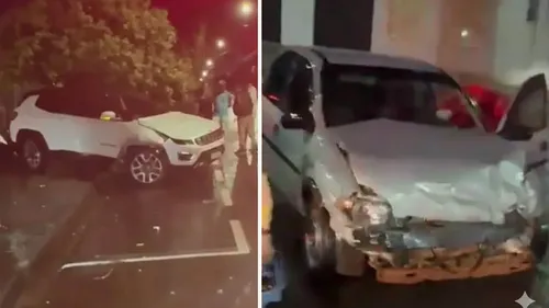 Colisão na Rua 7 de Setembro com a Av. Estevão Marciano dos Santos