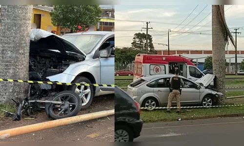 Acidente na BR-369 em Arapongas destrói carro e moto