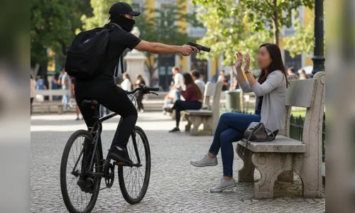 Dupla armada com bicicleta rouba celular de mulher em Arapongas