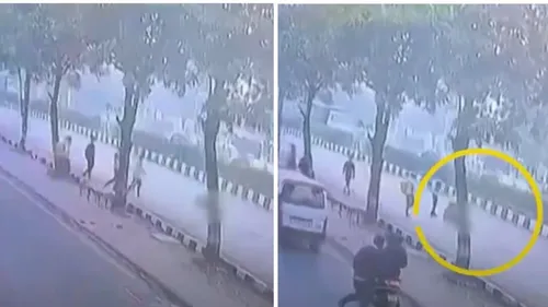 Imagens de câmeras de segurança registraram o momento da queda