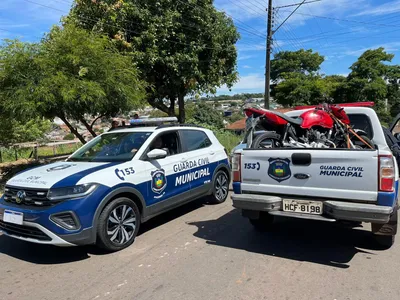Moto foi apreendida pela GCM