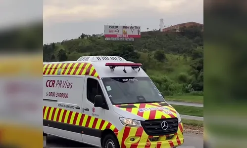 Motorista fica ferido após capotamento na BR-376, em Cambira