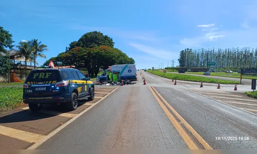 Motociclista morre em colisão com caminhão na BR-369 em Andirá