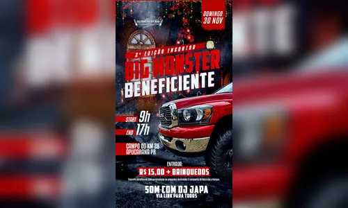 Big Monster beneficente arrecada brinquedos para crianças em Apucarana
