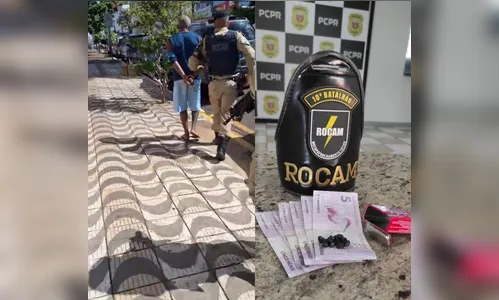 ROCAM prende suspeito com pedras de crack em comércio de Apucarana