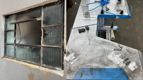 Os suspeitos arrombaram a janela do banheiro do local