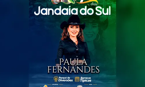 Prefeitura mantém show de Paula Fernandes neste sábado (13)