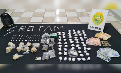 Rotam encontra 'cofre' com drogas e prende suspeito em Apucarana