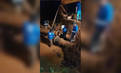 Rompimento de adutora compromete abastecimento em Apucarana