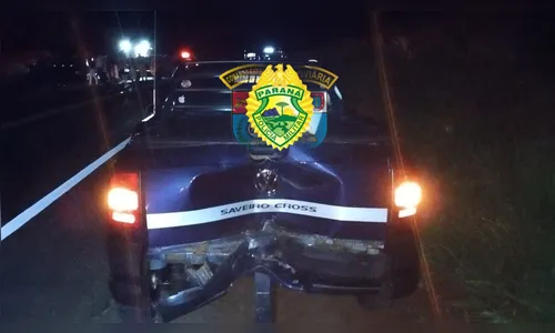 Motociclista fica ferido em batida traseira na PR-466 em Jardim Alegre