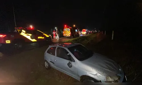 Quatro pessoas ficam feridas em acidente entre Apucarana e Arapongas