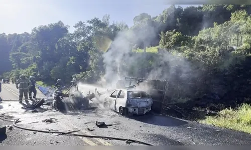 Caminhoneiro corta cinto com canivete para escapar de incêndio no PR