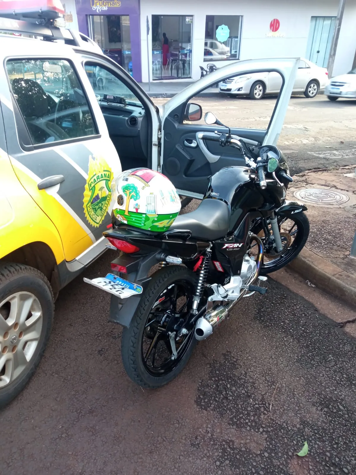 Moto foi apreendida em São Pedro do Ivaí