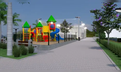 Cambira inicia projeto de nova praça com quadra de beach tennis