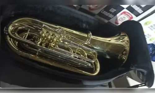 Tuba furtada há 2 anos é recuperada no PR após anúncio na internet