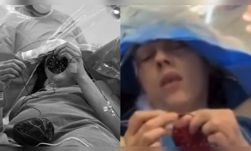 Agricultora faz crochê durante cirurgia no cérebro no Paraná; veja