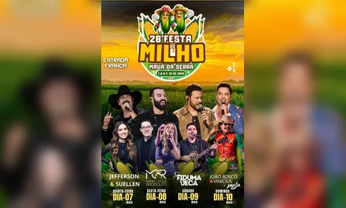 Veja a programação completa da Festa do Milho 2026 de Mauá da Serra