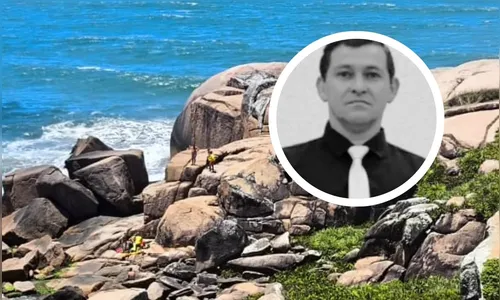 Homem bate a cabeça em pedra ao cair e morre afogado após parar no mar em SC