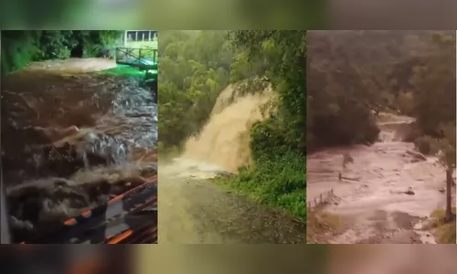 Chuvas provocam enchentes, alagam cidades e interditam estradas em SC