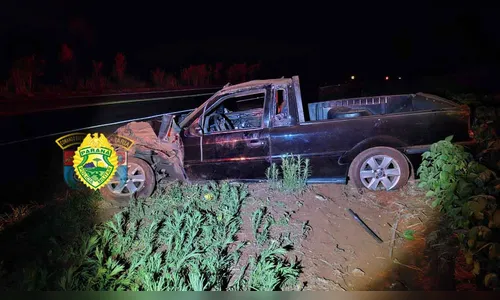 Jovem morre em capotamento na PR-272, em Cruzmaltina