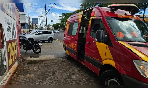 Acidente deixa motociclista de 21 anos ferido na Avenida Minas Gerais