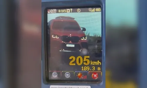 BMW é flagrada a 205 km/h na BR-163; motorista terá CNH suspensa