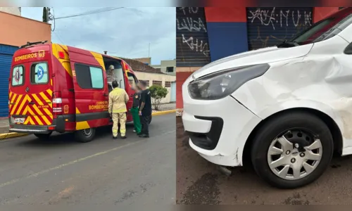 Colisão entre moto e carro deixa dois jovens feridos em Apucarana