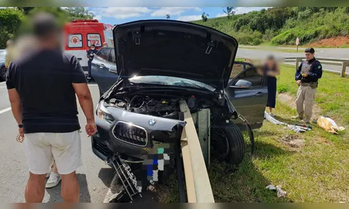 Defensa metálica perfura e atravessa BMW no PR; criança de 5 anos morreu