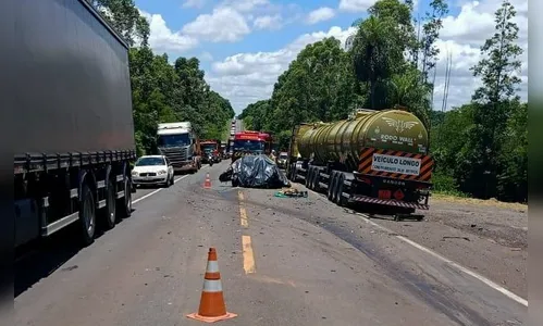 Idoso de 74 anos morre em colisão frontal com carreta na BR-376