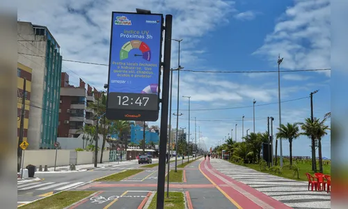 Painéis do Simepar trazem previsão do tempo atualizada para a população no Litoral