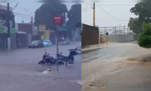 Temporal alaga ruas e prejudica o trânsito na PR-444 em Mandaguari