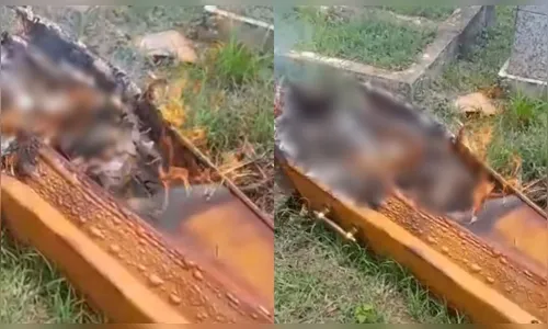 Tiroteio interrompe velório e caixão é incendiado com corpo dentro; veja vídeo