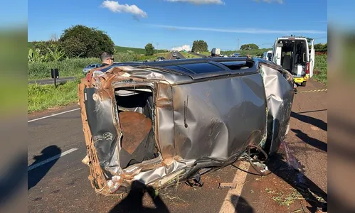 Homem morre após capotamento na BR-376 entre Jandaia do Sul e Cambira