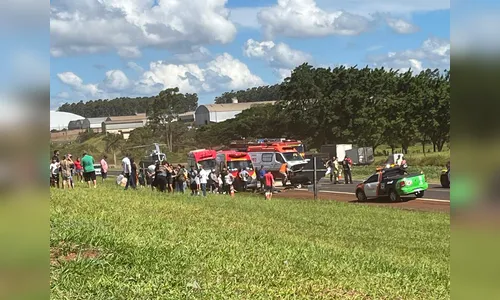 Acidente causa uma morte e deixa ao menos quatro feridos na PR-218 em Sabáudia