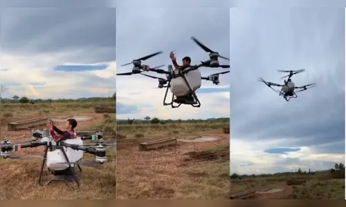 Homem usa drone avaliado em R$300 mil como “helicóptero” e levanta voo; veja vídeo
